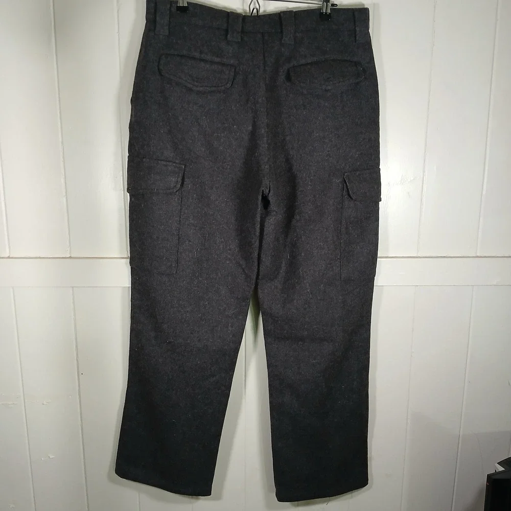 Cabelas 100% Wool Cargo Pants Mens 36x31 Gray Heavy Outdoor Gear 933139